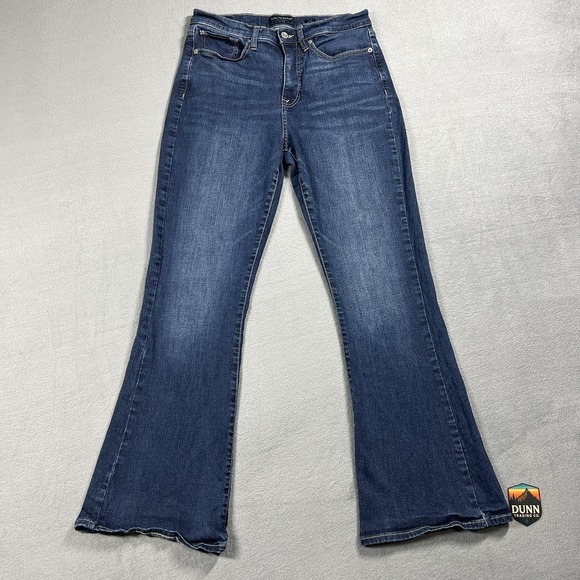 Lucky Brand Denim - Lucky Brand Jeans Womens 30 Blue Stevie Flare High Rise Dark Wash Stretch Denim